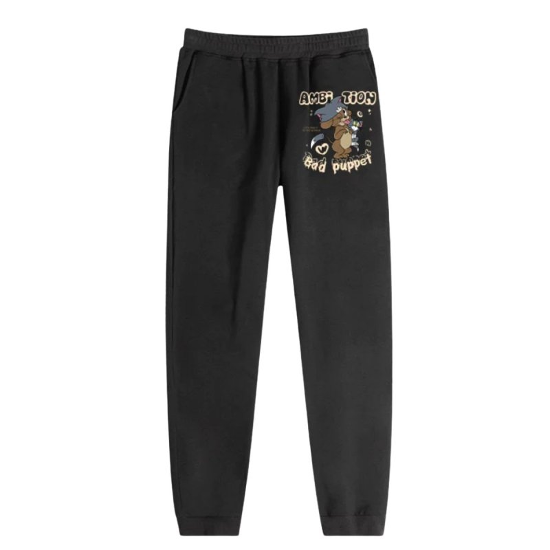 画像2: Tom & Jerry Broken Swoosh print Sweat Pants ユニセックス 男女兼用 トムとジェリー トム＆ジェリー  メッセージプリント スウェット ジョガー パンツ  (2)