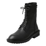 画像1: Women's Leather Martin Danny Ankle Boots Short boots レディース マーティンブーツ ブリティッシュスタイル レースアップ マーチンブーツ ブーツ サイドジップブーツ (1)