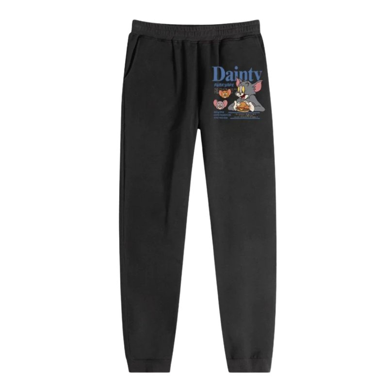 画像6: Tom & Jerry Broken Swoosh print Sweat Pants ユニセックス 男女兼用 トムとジェリー トム＆ジェリー  メッセージプリント スウェット ジョガー パンツ  (6)
