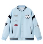 画像3: Eyeball Emblem Varsity Jacket Baseball Jacket ユニセックス男女兼用刺繍 アイボールエンブレムベースボールジャケットスタジャン (3)