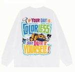 画像2: Unisex Robot & Logo Long-Sleeve Sweatshirt　男女兼用ユニセックスロボット＆ロゴ長袖プリント丸首スウェットトレーナー (2)