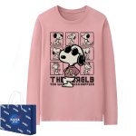 画像4: Unisex Box Snoopy print Lont sleeve T shirts sweatshirt　男女兼用 ボックス スヌーピープリント ロングスリーブTシャツ スウェット (4)