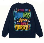 画像3: Unisex Robot & Logo Long-Sleeve Sweatshirt　男女兼用ユニセックスロボット＆ロゴ長袖プリント丸首スウェットトレーナー (3)