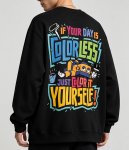 画像6: Unisex Robot & Logo Long-Sleeve Sweatshirt　男女兼用ユニセックスロボット＆ロゴ長袖プリント丸首スウェットトレーナー (6)