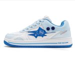 画像3: Unisex Cat & Paw Print Leather Lace-Up Sneakers ユニセックス 男女兼用キャット＆パウレザーレースアップスニーカーシューズ (3)