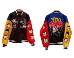 画像2: Felix the Cat Leather Varsity Jacket Baseball Jacket ユニセックス男女兼用フィリックス・ザ・キャット レザースタジャンベースボールジャケット (2)