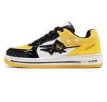 画像1: Unisex Cat & Paw Print Leather Lace-Up Sneakers ユニセックス 男女兼用キャット＆パウレザーレースアップスニーカーシューズ (1)