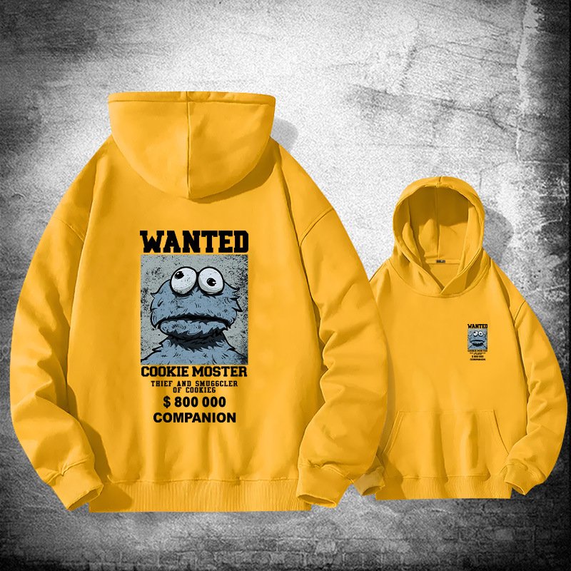 画像3: Men's and women Cookie Monster back print sweat hoodie ユニセックス 男女兼用 クッキーモンスター バックプリント パーカー トレーナー プルオーバー (3)