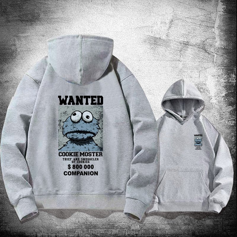 画像7: Men's and women Cookie Monster back print sweat hoodie ユニセックス 男女兼用 クッキーモンスター バックプリント パーカー トレーナー プルオーバー (7)