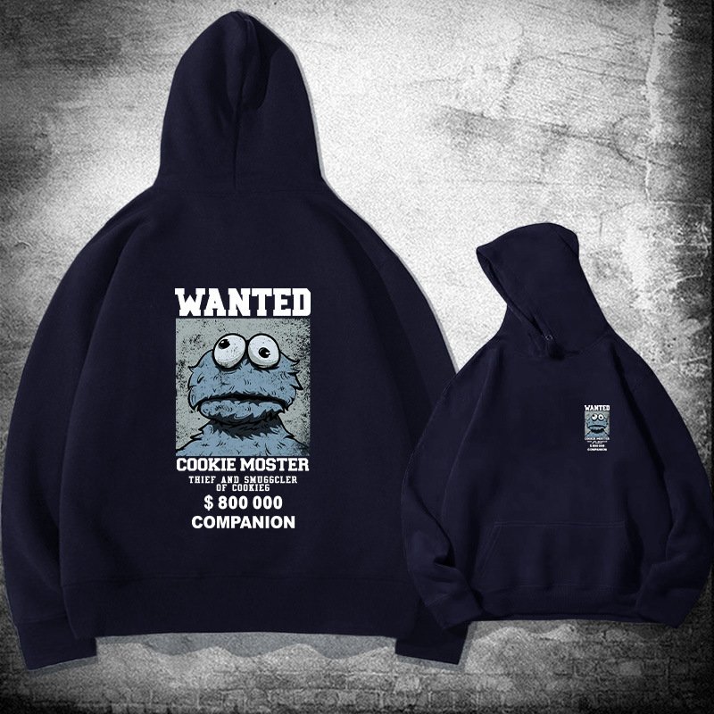 画像10: Men's and women Cookie Monster back print sweat hoodie ユニセックス 男女兼用 クッキーモンスター バックプリント パーカー トレーナー プルオーバー (10)