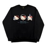画像1: Unisex Hello Kitty Print Crew-Neck Sweatshirt 男女兼用ユニセックスキティー長袖丸首スウェットトレーナー (1)