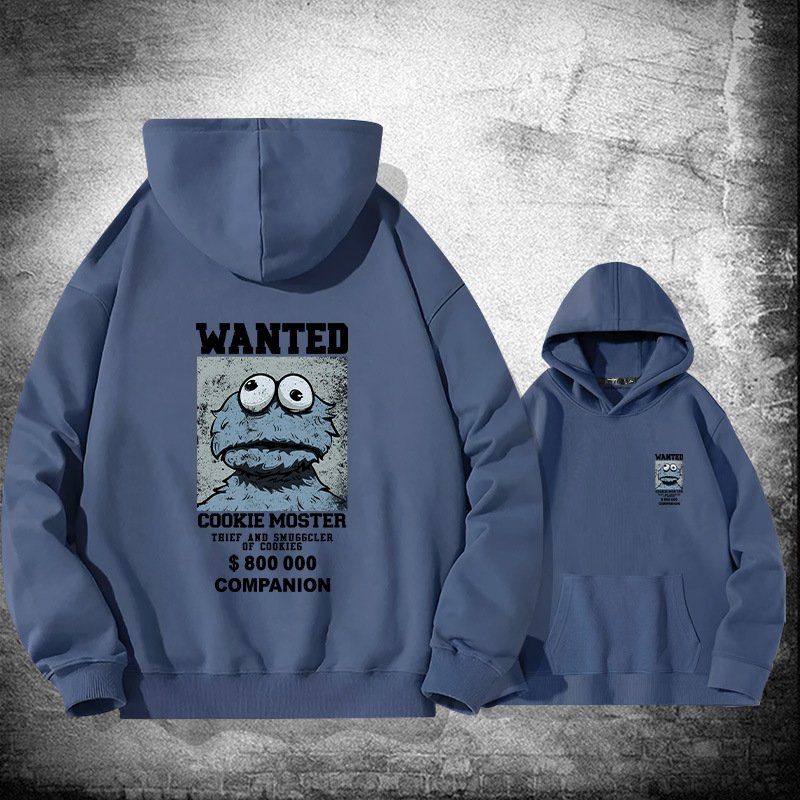 画像11: Men's and women Cookie Monster back print sweat hoodie ユニセックス 男女兼用 クッキーモンスター バックプリント パーカー トレーナー プルオーバー (11)
