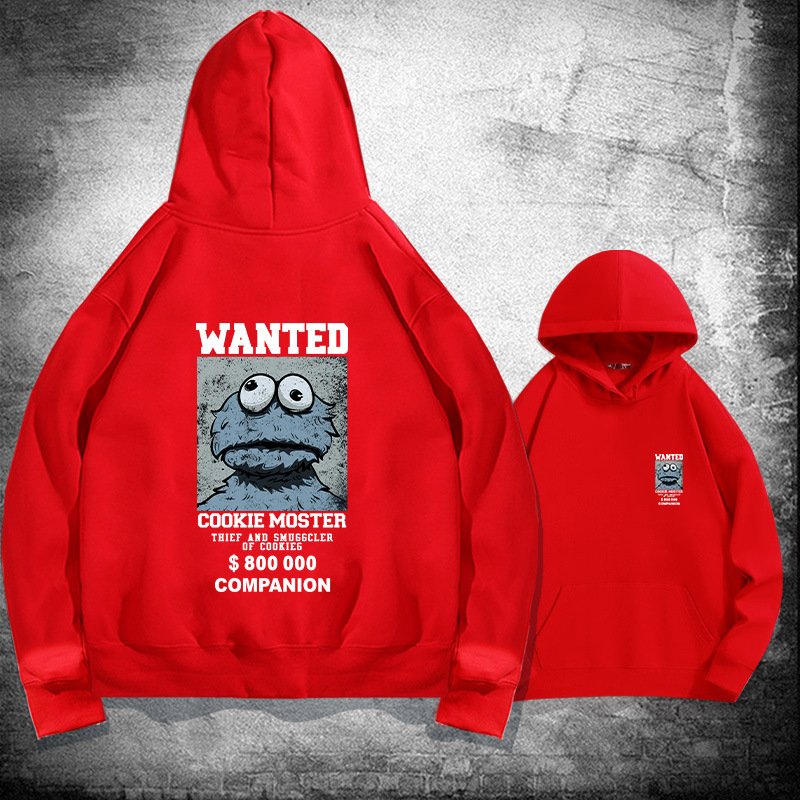 画像5: Men's and women Cookie Monster back print sweat hoodie ユニセックス 男女兼用 クッキーモンスター バックプリント パーカー トレーナー プルオーバー (5)