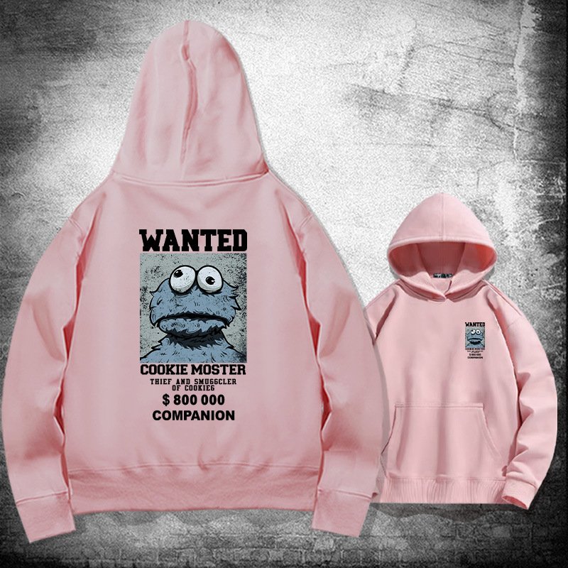 画像4: Men's and women Cookie Monster back print sweat hoodie ユニセックス 男女兼用 クッキーモンスター バックプリント パーカー トレーナー プルオーバー (4)