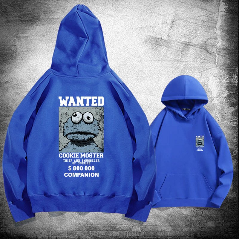 画像6: Men's and women Cookie Monster back print sweat hoodie ユニセックス 男女兼用 クッキーモンスター バックプリント パーカー トレーナー プルオーバー (6)