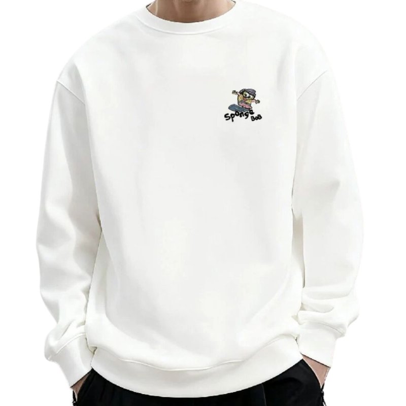 画像4: Unisex Spongebob Graffiti Print Sweatshirt 男女兼用 スポンジボブ 落書き風 プリントスウェット プルオーバー トレーナー (4)