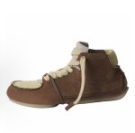 画像7: Patchwork High-Top Flats Soft-Sole Leather Driving Shoes ユニセックスパッチワーク ハイカット フラット ソフトソールレザードライビングシューズ (7)