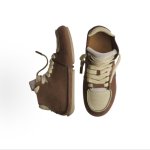 画像6: Patchwork High-Top Flats Soft-Sole Leather Driving Shoes ユニセックスパッチワーク ハイカット フラット ソフトソールレザードライビングシューズ (6)