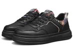 画像3: Unisex Leather & Gobelin-Weave Lace-Up Sneakers ユニセックス 男女兼用レザー＆ゴブラン織りレースアップスニーカーシューズ (3)