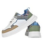 画像5: Unisex Leather & Gobelin-Weave Lace-Up Sneakers ユニセックス 男女兼用レザー＆ゴブラン織りレースアップスニーカーシューズ (5)