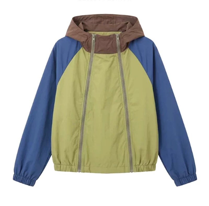 画像1: Double-Zip Hooded Windbreaker Jacket　男女兼用ユニセックスダブルジップフーディーウインドブレーカジャケット (1)