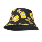 画像1: The Simpsons Simpson reversible Bucket hat cap ユニセックス男女兼用 ザ・シンプソンズ  リバーシブル 総柄 バケットハット キャップ 帽子 (1)
