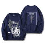 画像1: Unisex Nirvana Reversible Photo Print  Sweatshirt　男女兼用ユニセックスリバーシブルフォトプリントスウェットトレーナーF (1)