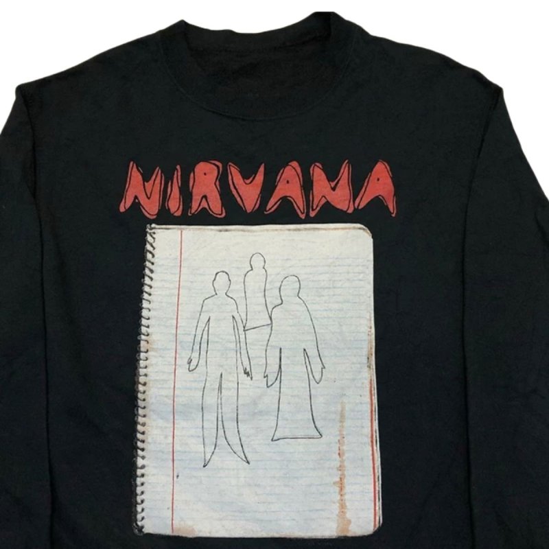画像3: Unisex Nirvana Vintage-Style Notes Sweatshirt　男女兼用ユニセックスヴィンテージスタイルメモ書きプリントスウェットトレーナー (3)