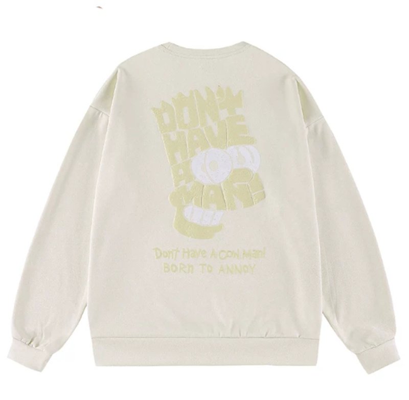 画像7: Unisex Bart Simpson Face Print Sweatshirt　男女兼用ユニセックスバートシンプソンフェイスプリントスウェットトレーナー (7)