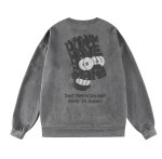 画像1: Unisex Bart Simpson Face Print Sweatshirt　男女兼用ユニセックスバートシンプソンフェイスプリントスウェットトレーナー (1)