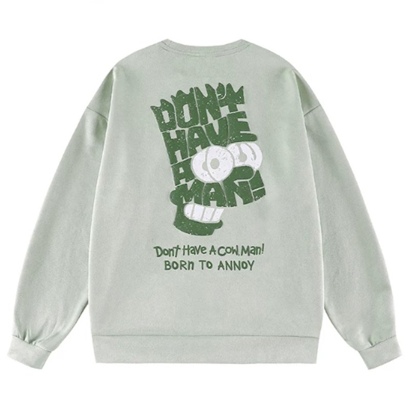 画像4: Unisex Bart Simpson Face Print Sweatshirt　男女兼用ユニセックスバートシンプソンフェイスプリントスウェットトレーナー (4)
