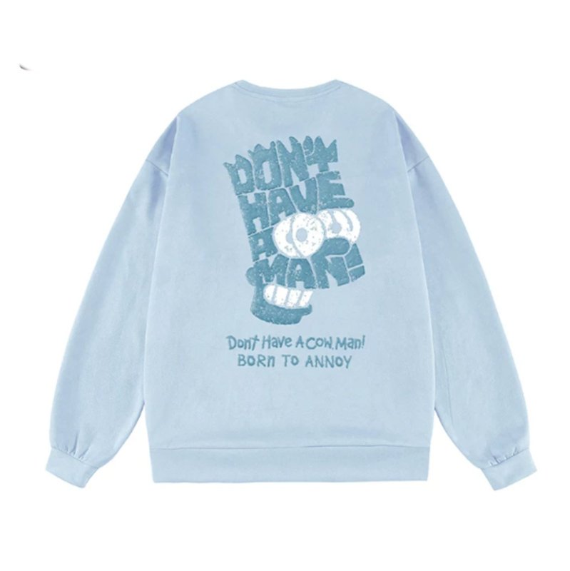 画像6: Unisex Bart Simpson Face Print Sweatshirt　男女兼用ユニセックスバートシンプソンフェイスプリントスウェットトレーナー (6)
