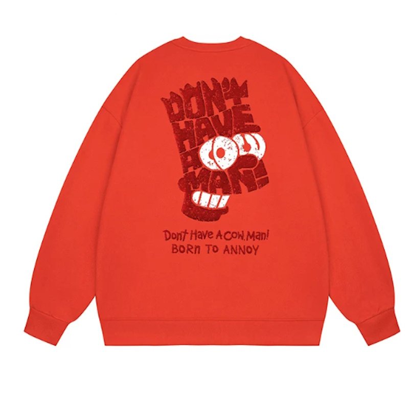 画像3: Unisex Bart Simpson Face Print Sweatshirt　男女兼用ユニセックスバートシンプソンフェイスプリントスウェットトレーナー (3)
