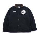 画像2: Felix the Cat Deck jacket Coat Jacket 男女兼用 ユニセックス フィリックス・ザ・キャット USネイビー ヴィンテージ風 古着風 デッキジャケット ボア コート ジャケット (2)