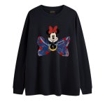 画像2: Women's Minnie Mouse Ribbon Print T-Shirt レディース リボンミニーマウスプリント Tシャツ (2)
