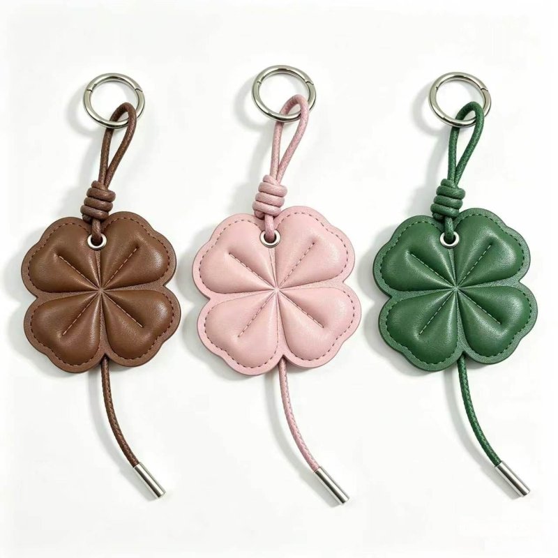画像6: Four-Leaf Clover Bag Charm Key Ring　 四つ葉のクローバーバッグチャームキーリング (6)