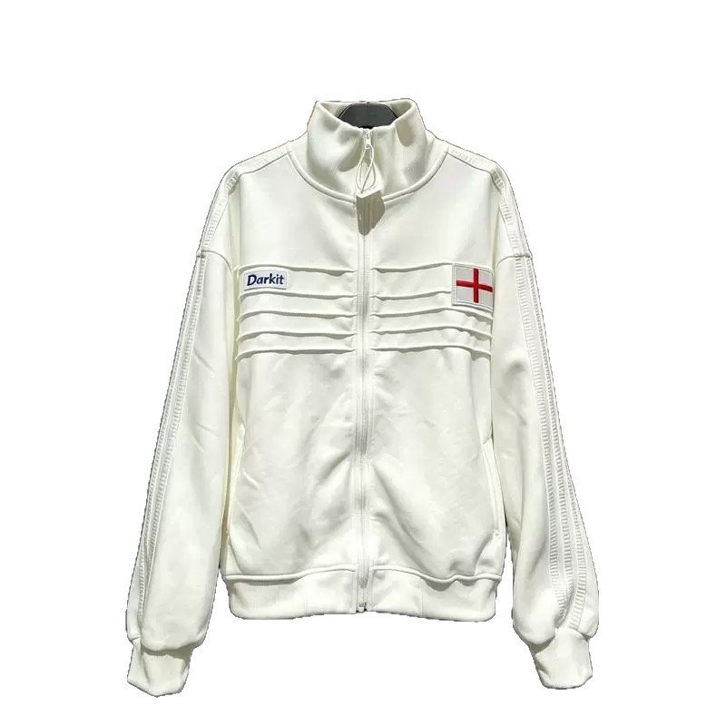 画像3: Pleated Embroidered Label Zip-Up Webbing Stand-Collar Jacket　ユニセックス 男女兼用 プリーツ刺繍ラベル ジップアップウェビングスタンドジャケット (3)