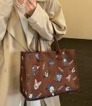 画像5: Canvas & Denim Five Pocket Tote Bag  ミッキーマウスキャラクタープリントトートショルダーバッグ (5)