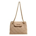 画像2: Quilted Leather Chain-Handle Tote/Shoulder Bag キルティングチェーンハンドルトートショルダークロスボディーバッグ (2)