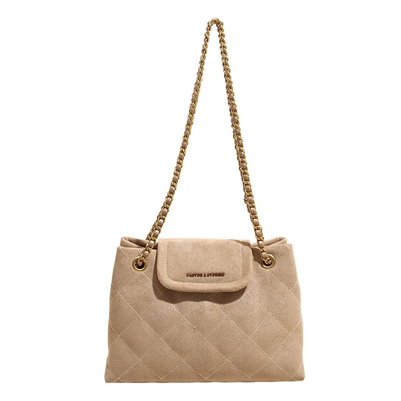 画像2: Quilted Leather Chain-Handle Tote/Shoulder Bag キルティングチェーンハンドルトートショルダークロスボディーバッグ (2)