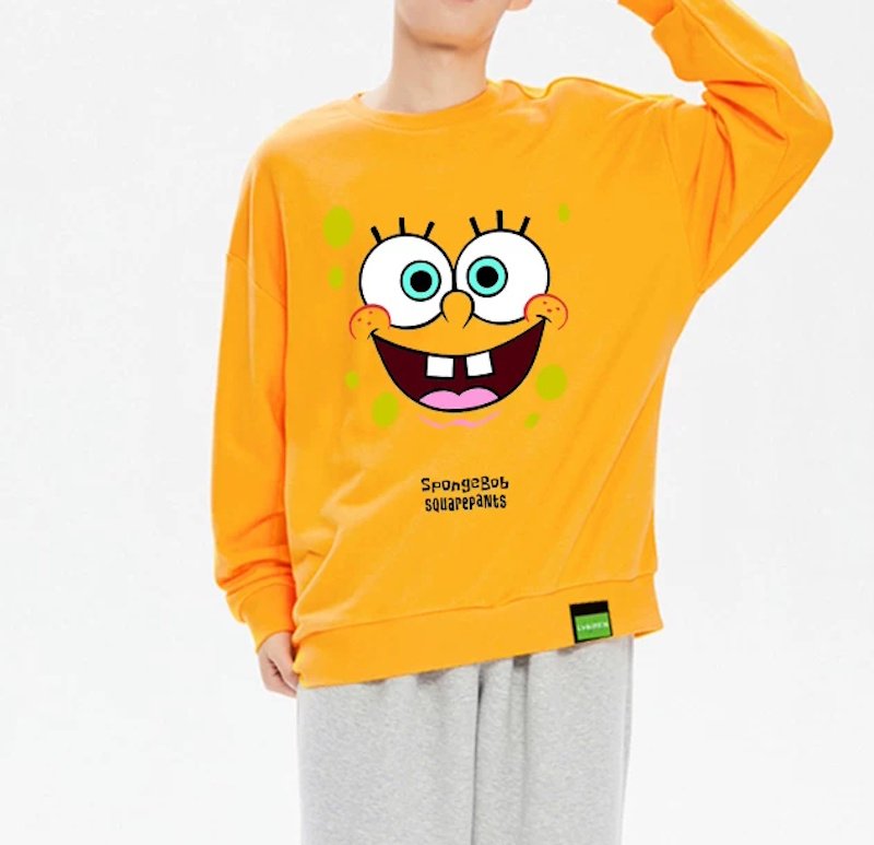 画像4: Unisex SpongeBob, Patrick & Mr. Krabs Printed Sweatshirt　男女兼用ユニセックススポンジボブ&パトリック＆カーニプリントスウェットトレーナー (4)