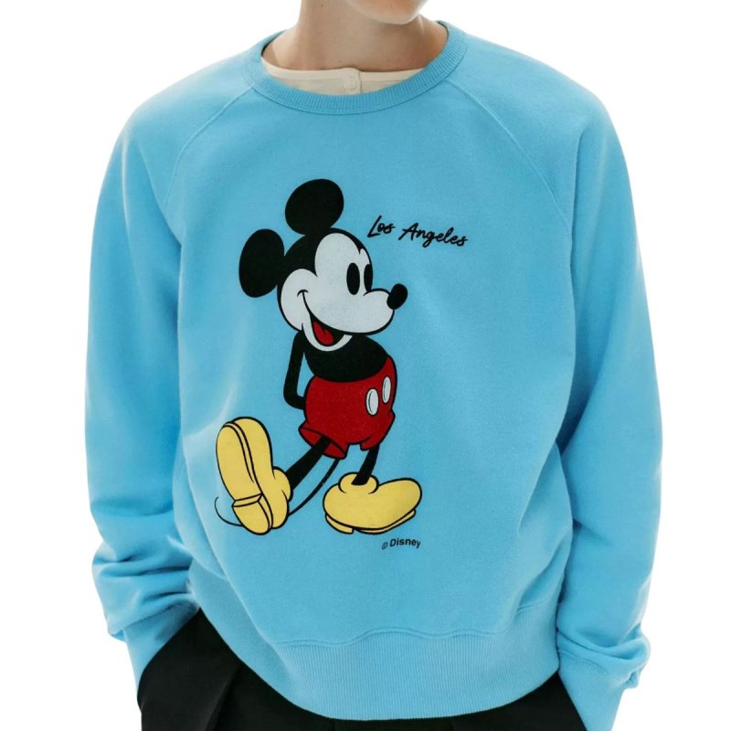 画像1: Women's Mickey Mouse Sweatshirt　ミッキーマウスロングスリーブスウェット 長袖プルオーバー (1)