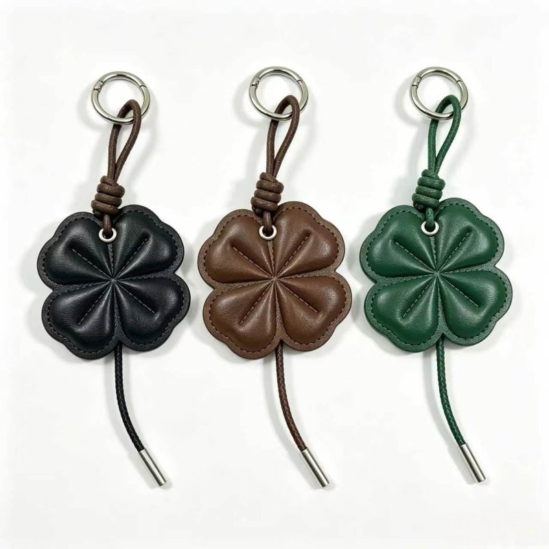 画像5: Four-Leaf Clover Bag Charm Key Ring　 四つ葉のクローバーバッグチャームキーリング (5)