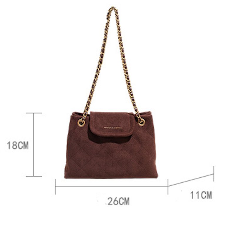 画像7: Quilted Leather Chain-Handle Tote/Shoulder Bag キルティングチェーンハンドルトートショルダークロスボディーバッグ (7)