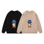 画像5: NASA Cap Bear Crew-Neck Sweater Knitwear ユニセックス 男女兼用 NASAナサキャップベア クルーネックセーターニット (5)