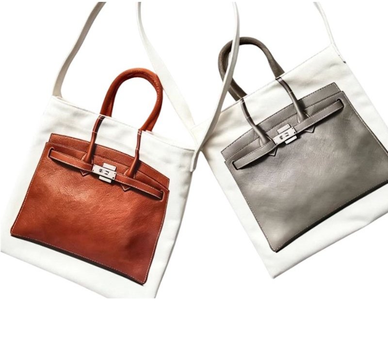 画像1: My Other Bag Platinum Print Tote Shoulder Bag　My Otherバッグプリントトートショルダーバッグ通勤通学ショッピング (1)