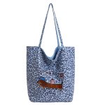 画像3: Leopard Print & Cartoon Tote/Shoulder Bag ヒョウ柄レオパード ×ドッグトートショルダーバッグ (3)