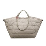 画像4: Large-Capacity Quilted  Rope HandlesTote Shoulder Bag キルティングラージキャパシティートートショルダーバッグ通勤通学ショッピング (4)