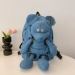 画像3: Denim & Leopard Mickey Mouse Plush Backpack Tote shoulder bag デニム & レオパード ヒョウ柄 ミッキーマウス  ぬいぐるみ バックパック リュックサック トートショルダーバッグ  (3)