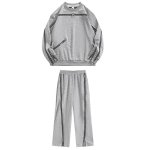 画像1: Zip-detail matching  Jacket & Pants Set Set up   ユニセックス 男女兼用ジップデザインジャケット&パンツセットアップ   (1)